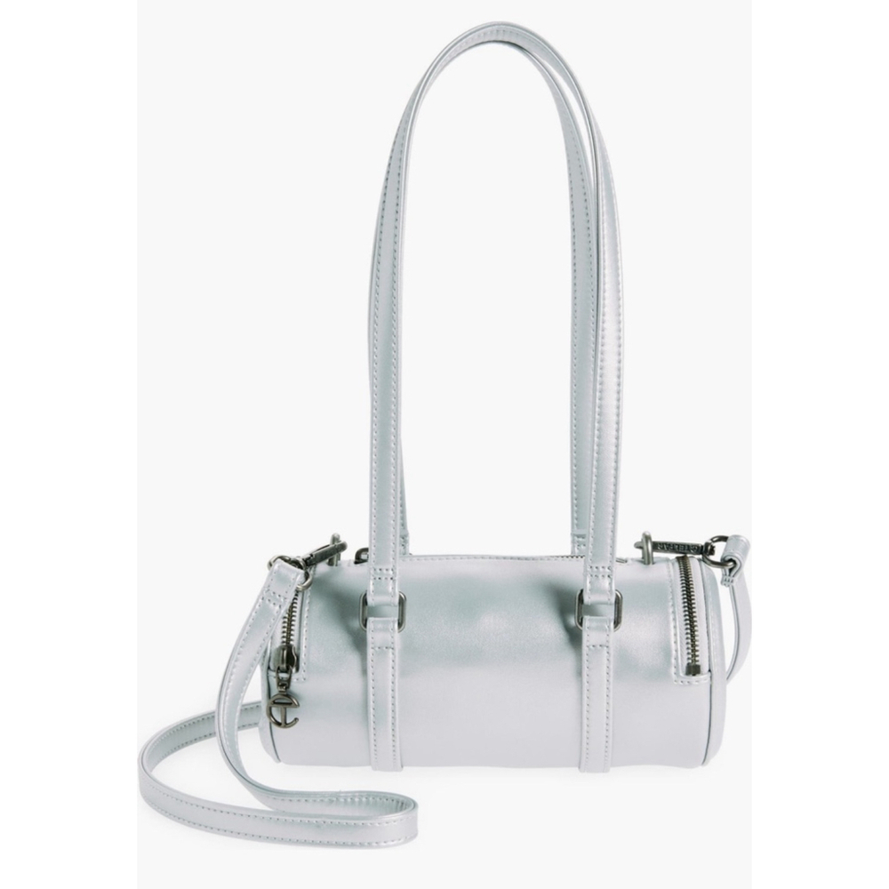 Small silver Telfar duffle